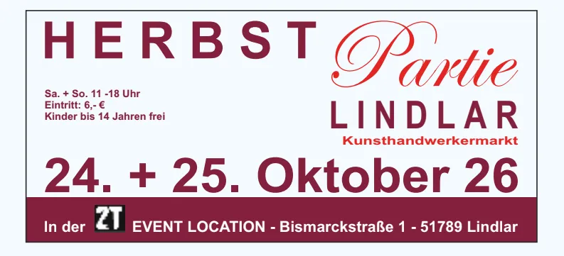 Kunst / Kultur und Handwerk Leben , Karl Wagnermeyer , 2T Lindlar , Lindlar Stadt ,Lindlar , Lindlar was geht , Oberberg Aktuell , 2T Events , Kunsthandwerkermarkt, Lindlar, Kunsthandwerkermarkt Köln, Kunst und Kultur , Veranstaltungen , Events ,Termine , Meine Stadt , Wagnermeyer Veranstaltungen , Frühling , Frühlingszauber , Herbstpartie , Lindlar 2T Frühlingszauber , Lindlar 2T Herbstpartie , Frühling , Herbst , Engelshof , Kunsthandwerk Engelshof , Westhoven , Bürgerzentrum Porz , Köln Porz , Termine Köln , Ausstellungen , Köln , Lindlar , Porz , Westhoven , Engelskirchen , Overath , Marienheide , Wipperfürth , Kunst u. Kultur Köln , Kunsthandwerkermärkte , Oberberg ,Nachrichten